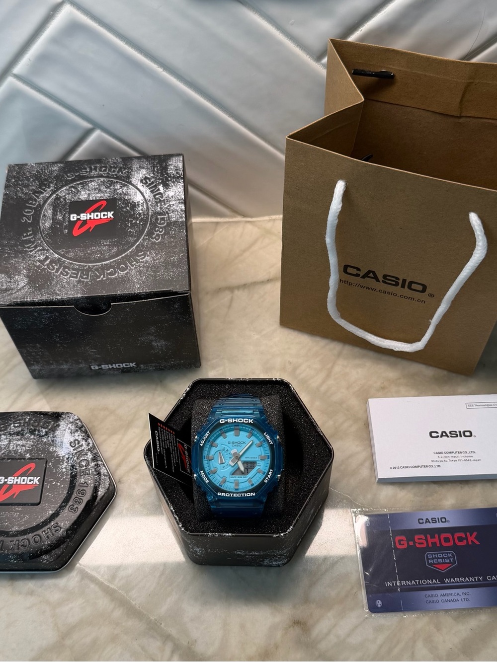 G-Shock Blue Resin Sport Watch